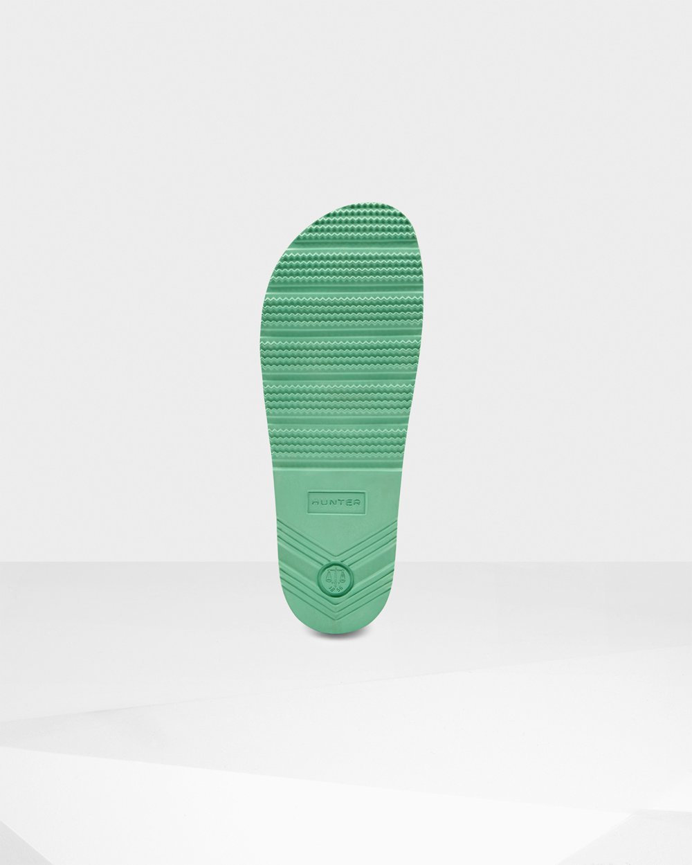 Klapki Damskie - Hunter Original Lightweight Moulded - Zielone - ENBU-90236